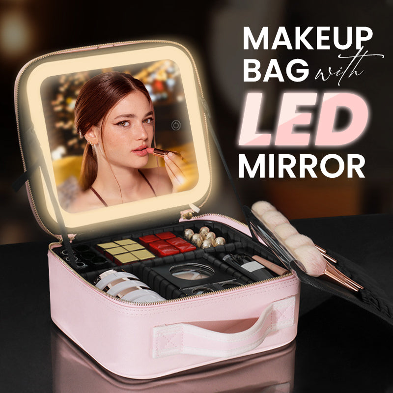 🔥Free Shipping🔥Portable Makeup Bag With LED Mirror